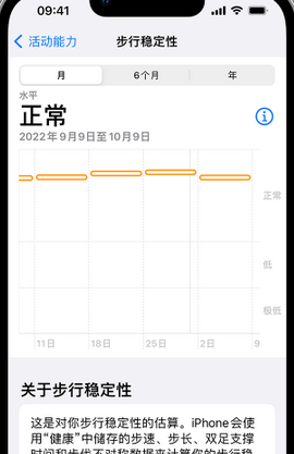 镶黄iPhone手机维修如何在iPhone开启'步行稳定性通知'