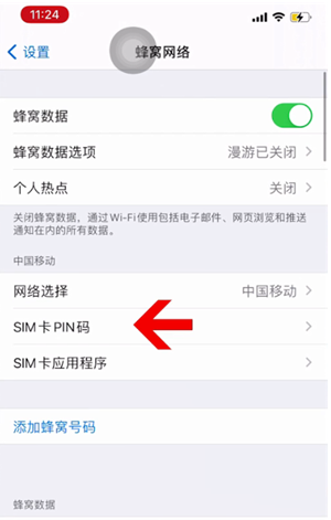 镶黄苹果14维修网分享如何给iPhone14的SIM卡设置密码 