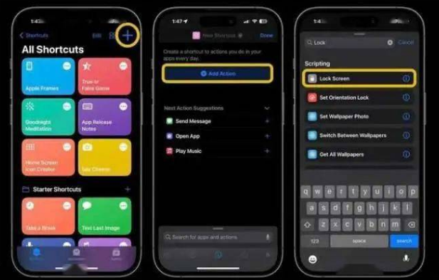 镶黄苹果14锁屏维修店分享iPhone14升级iOS16.4后如何创建锁屏快捷方式 