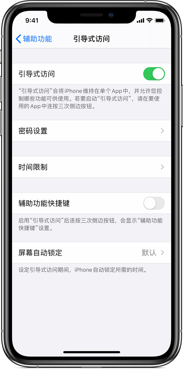 镶黄苹果手机维修分享如何在 iPhone 上退出引导式访问 