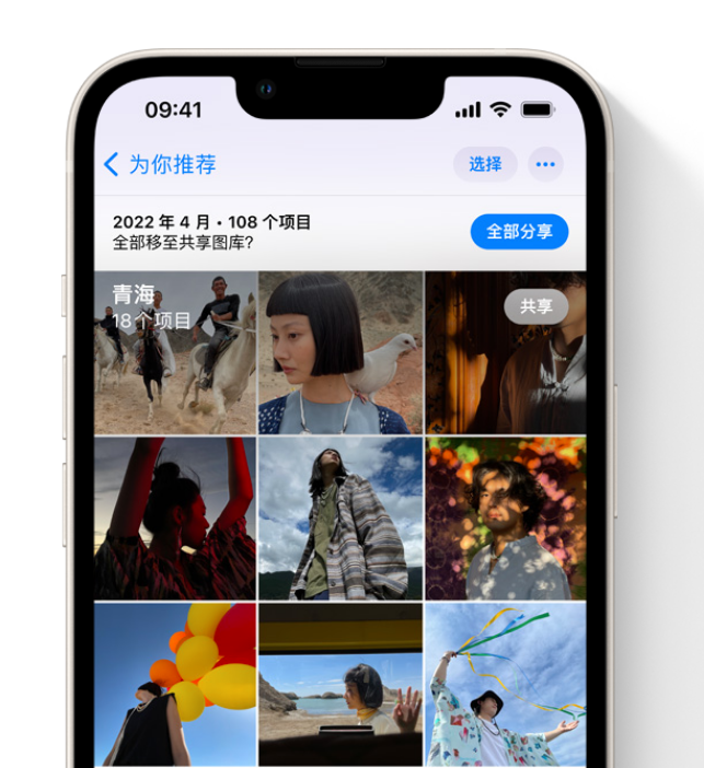 镶黄苹果维修网点分享在 iPhone 上使用共享图库 