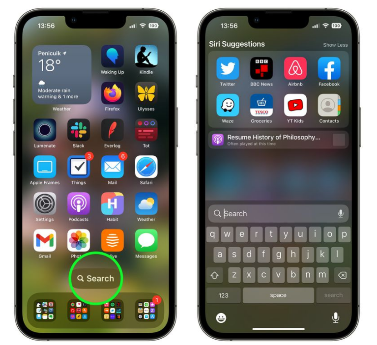 镶黄苹果手机维修分享升级到 iOS 16 后，如何删除主屏幕上的搜索按钮 