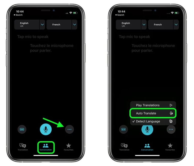 镶黄苹果手机维修分享iOS 15 “翻译” App 新改进 